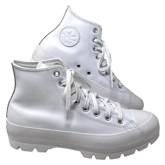 Lugged Leather Converse All Star Hi Lugged White Converse Shoes